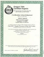Alstyle Apparel Organic certificate