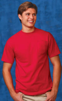 Dess.: 1305 - Alstyle Apparel - Pocket Tee, 6 ounce 100 % bomuld rundstrikket trøje