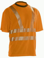 Dess.: 333215584-65-3100 Jobman´s fluorescerende t-shirt, kl. 3, fleksible reflekser