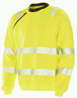 Dess.: 333265122-93-2119 Fluorescerende Jobman sweatshirt, kl. 3, blød inderside, lomme ved skulder