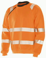 Dess.: 333265122-93-3119 Fluorescerende sweatshirt, kl. 3, blød inderside, lomme ved skulder