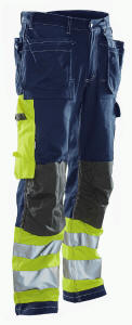Dess.: 333752299-13-6721 Håndværkerbuks, kl. 1, refleks