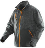 Strikket softshelljakke med fleecefoer. Dess.: 333851247