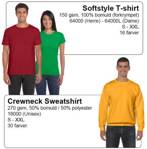 390 Gildan - fritidstøj i særklasse - Softstyle t-shirt - crewneck sweatshirt 13
