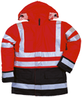 HI-VIZ CONTRAST WINTHER regn parkajakke