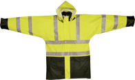 HI-VIZ CONTRAST WINTHER regn parkacoat med h�tte