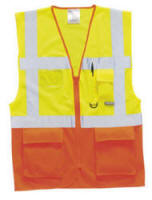 Tofarvet High Visiblity  Reflexvest C481
