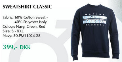 Klassisk sweatshirt med print