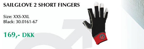 Sejlhandsker med to korte fingre