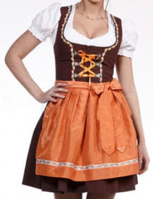 8507 "Mini Dirndl Set" med matchende forkl�de i den traditionelle bayerske Dirndl,