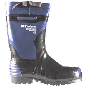 Spiktramp Tretorn støvle med sikkerhed i hærdet naturgummi - Nitrilgummi - ydersål - Indlægssål - Tåværn, værnesål