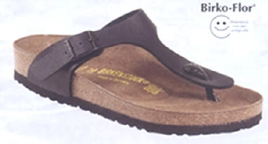Birkenstock Gizeh, Sort gizeh t�deler - Birko-flor - bredmodel