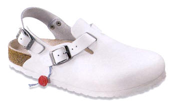 Clogs med stilbar h�lrem, skridh�mmende s�l - f�es ogs� i bred model - Tokio L�der