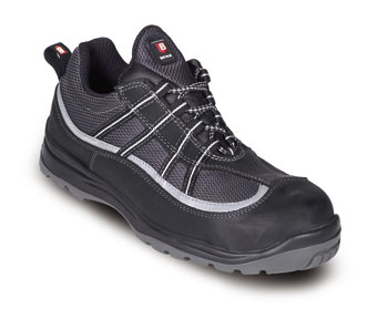 351 Walker Let og sporty sikkerhedssko&nbsp;med Alu-t�kappe og p� komforts�l, med stafferinger og refleks bes�tning.