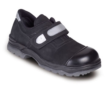 418P Advantage Anatomisk sikkerhedssko i bl�dt og behageligt nubuck skind. Med velcrolukning og refleks bes�tning samt ProNose til ekstra t�beskyttelse ved kn�liggende arbejde. Velegnet til let industri, lager og transport. 