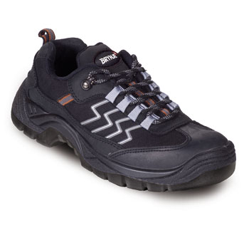 692 Switch Smart sikkerhedssko i sort nubuck skind og tekstiler. God og kraftig polstring g�r skoen behagelig. St�rk s�l i PU. Velegnet til let industri.
