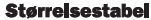 Sievi Sikkerhedsfodt�j st�rrelsesskema