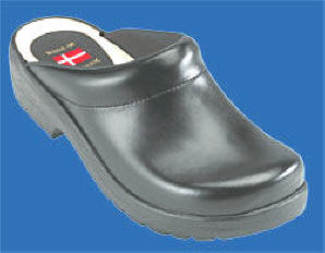 210-01 PU-Finer trsko Bred fodformet hygiejne trsko uden hlkappe og polstret vrist.