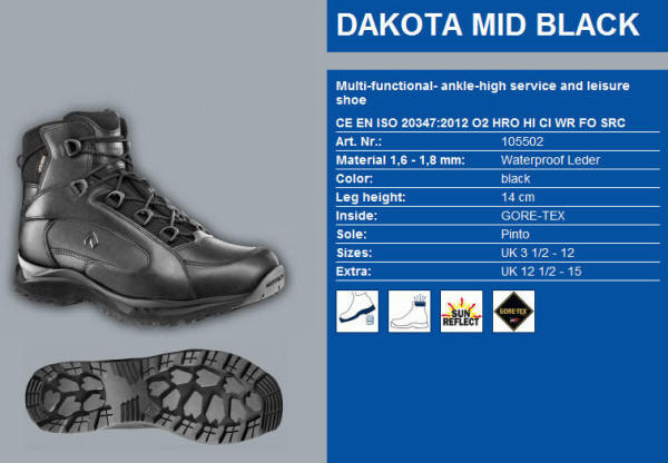 Dakota mid black Art. Nr.: 105502