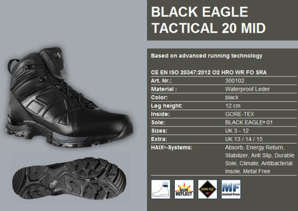 Black Eagle Tactical 20 Mid Art. Nr.: 300102