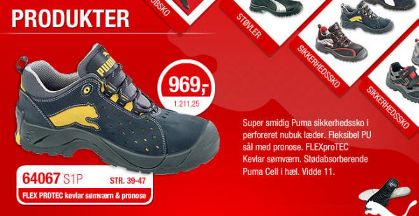 puma 64067 flex protec sikkerhedssko