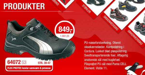 puma 64072 flex protec sikkerhedssko