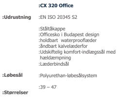 CX 320 Office Business sko med b�rekomfort