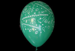 Congratulation Ass.. Dess.: 41100. Fødselsdagsballoner med motiv - Congratulations