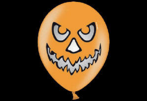Græskar Orange - Halloween. Dess.: 41200. Runde balloner med græskar