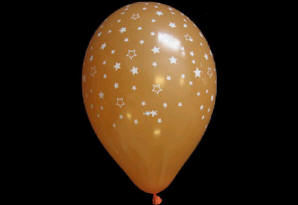 Stjerner, assorterede. Dess.: 41100. Runde balloner med Stjerner
