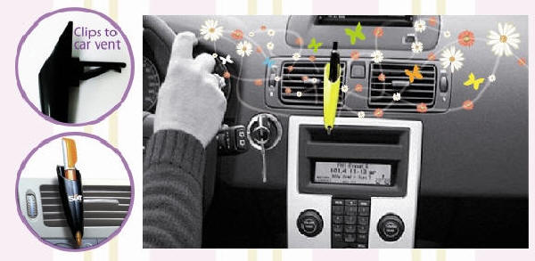 Bil penneholder i flere farver - med tryk efter opgave.