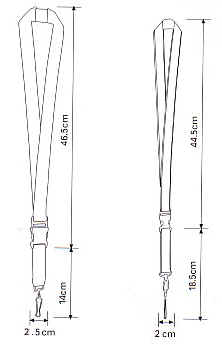 Lanyards med Safelock, B�lter, Kuffertremme, Handstraps, Karabinhager, Id-holder, Blinkende badge med magnet, Kompas, Fl�jter, Skosn�re, og meget mere.