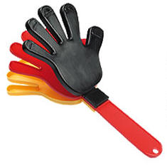 Dessin 03646 Klapper - til brug for promotion og i forbindelse med sportsarrangementer.