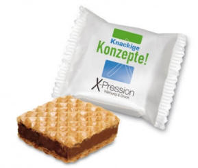 Kiks og vafler i standard, eller specialproduceret efter opgaven. - Slik og andre søde sager - i et hav af varianter; Reklameslik.com