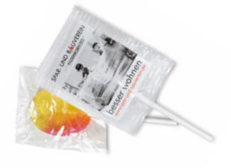 Slikkepinde i flere varianter - Slik og andre søde sager - i et hav af varianter; Reklameslik.com