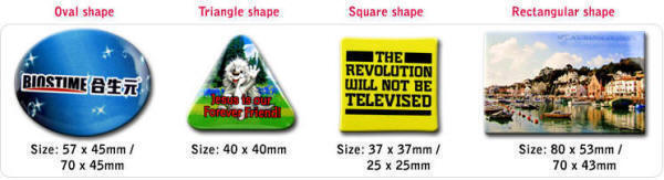 ButtonBadge - efter egen idé, med tryk i offset, eller på coated papir.