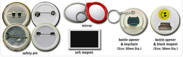 ButtonBadge - efter egen idé, med tryk i offset, eller på coated papir.