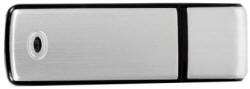 Dess.: 12303600 SILVER Alu SQ memo stick SILVER / BLACK SOLID