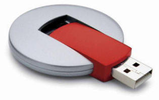 Dess.: 12303800 BLACK SOLID Circular memory stick black - navy - red