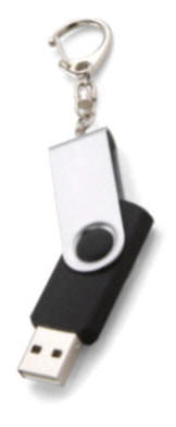 Dess.:  12302200 USB Keychain memory stick SILVER / BLACK SOLID MEMO 128 - 256 - 512 MB - 1 GB 2.0 