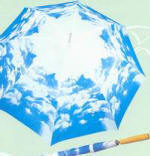 Paraply med flot "sky-print"