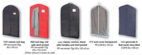 Dragtposer fra lager og i produktion - med trykt budskab og logo efter opgave