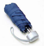 Flad Super-mini 4-sektioners taskeparaply.