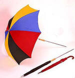 Strandparaply. Paraply med forl�nget stok.
