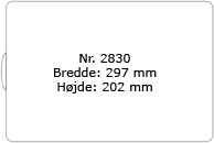 Formatet herunder er gengivet i halv størrelse - 2830