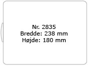 Formatet herunder er gengivet i halv størrelse - 2835
