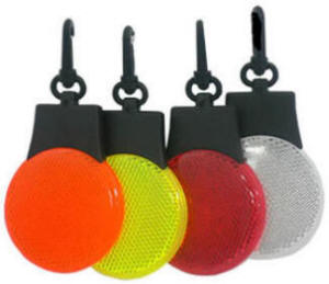 CLP901 LED-lys, Clip-On Reflex LED Marker, Rundt sikkerhedsvedhæng med plastik krog