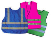 Flerfarvet vest - Reflekterende vest i EU-standard.