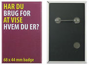 Firkantede badges.