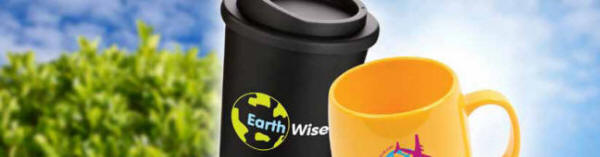 Takeaway-krus med logo og budskab efter opgave